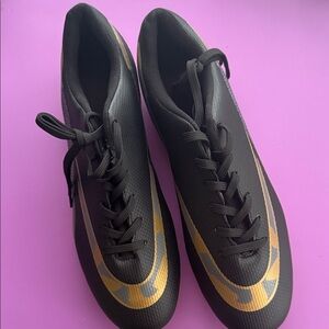 Black and Gold Athletic Shoes